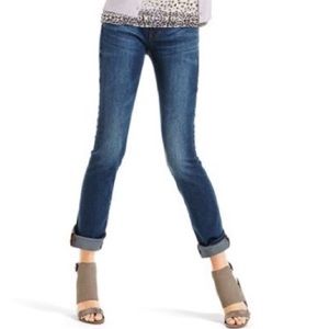 CAbi Womens Jeans #201 Straight Leg Dark Wash Blue